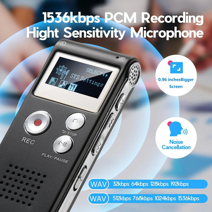 Digital Voice Recorder with Voice Activation Portable Pocket Size