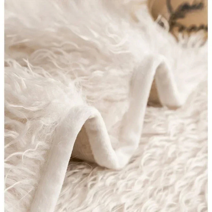 Stretchable Sofa Cover Faux Lambswool Machine Washable Pet Protection