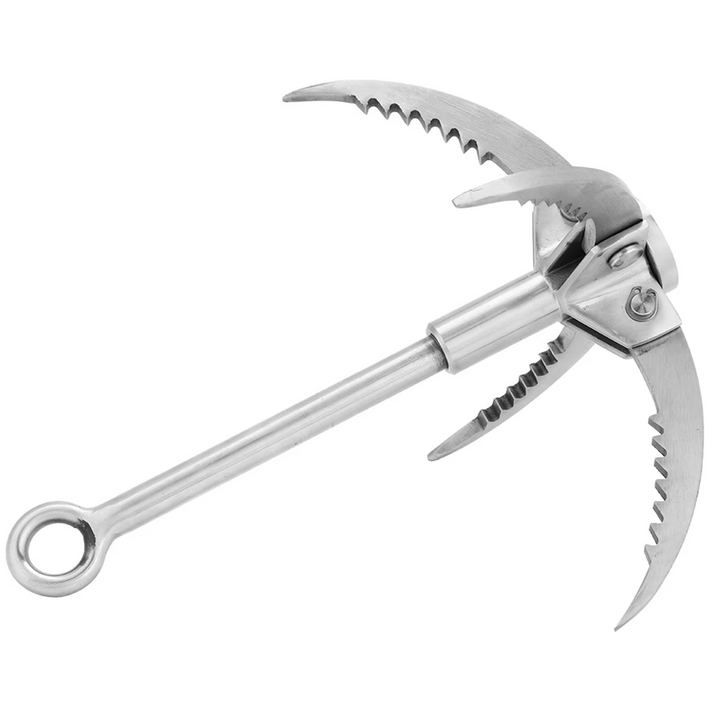Folding Grappling Hook Steel Four Curved Prongs Heavy Duty