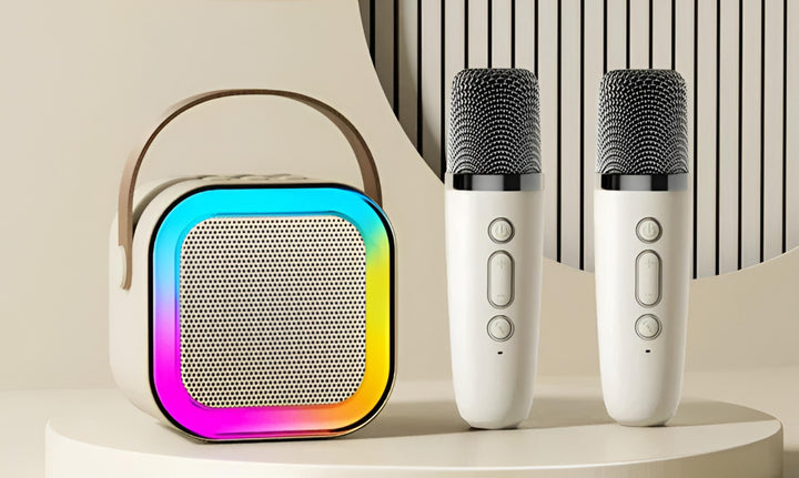 Portable Karaoke Machine with Dual Wireless Microphones Rechargeable - Lenila