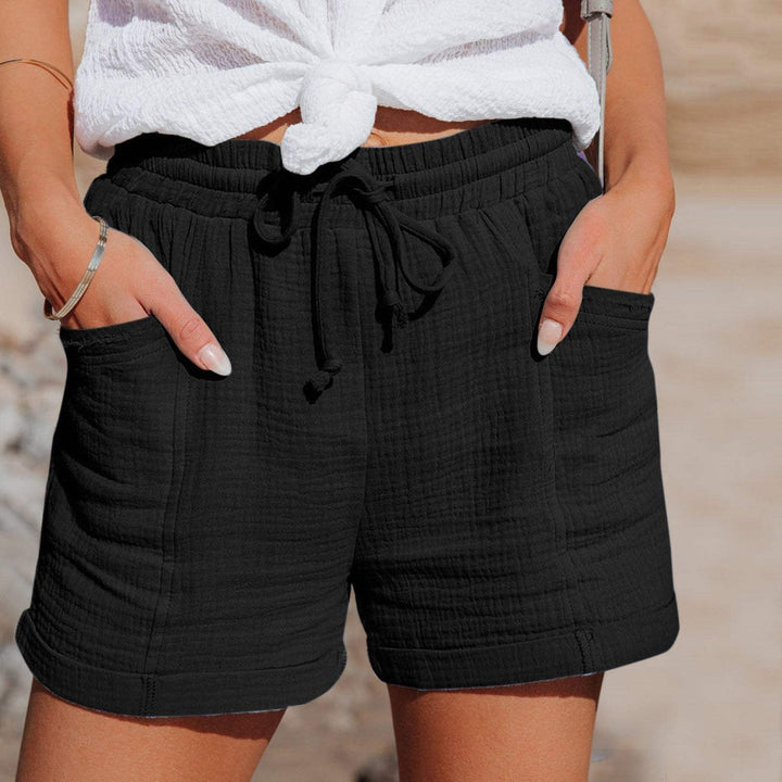 Mid-Thigh Shorts Drawstring Waist Relaxed Fit