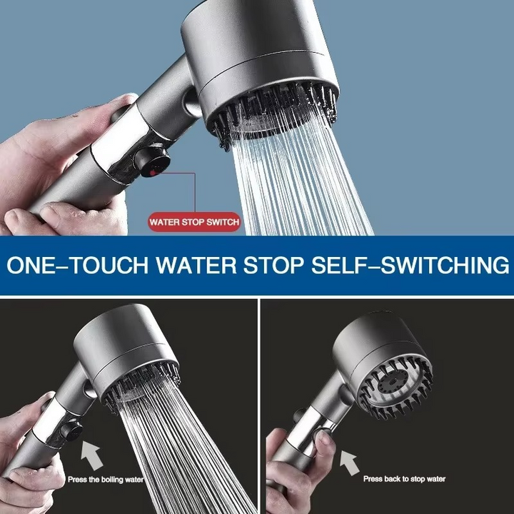 Rain Shower Head Water Filter Detachable Massage Brush