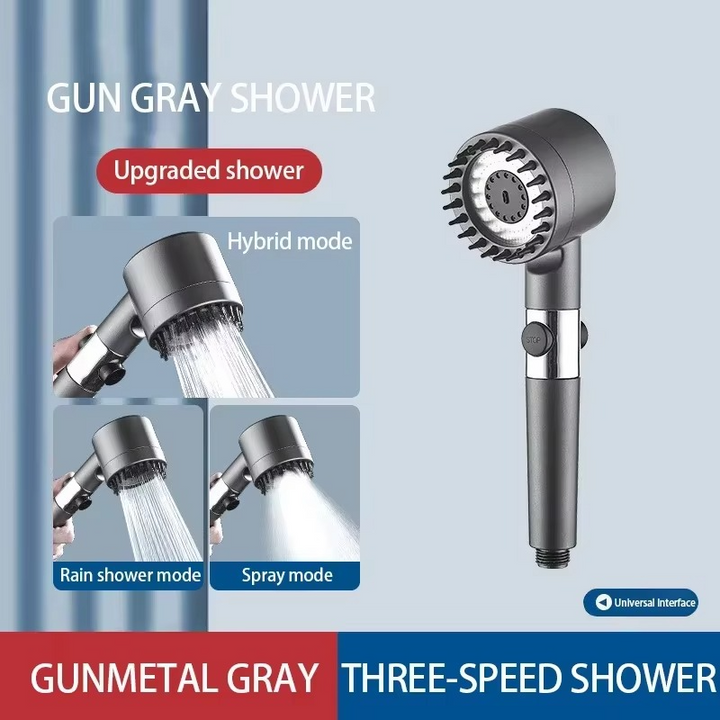 Rain Shower Head Water Filter Detachable Massage Brush