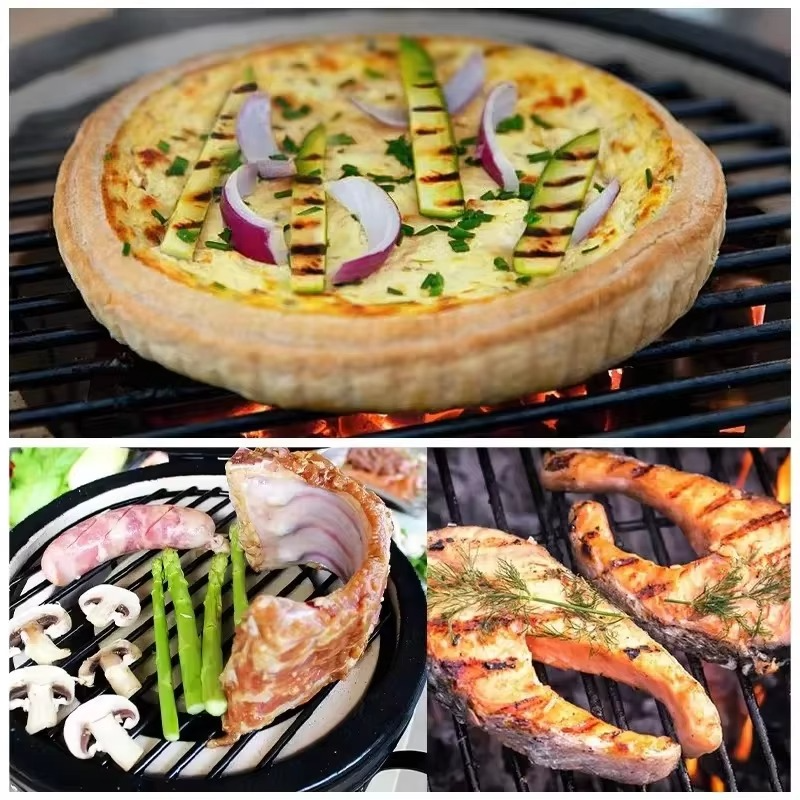 Ceramic Charcoal Grill 13-Inch Outdoor