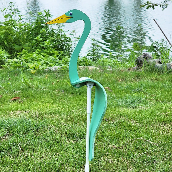 Garden Spinning Bird Ornament Stainless Steel Body Swivel Hook