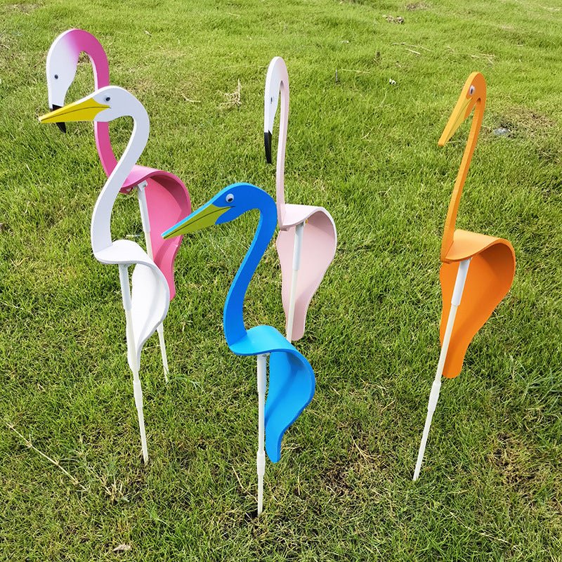 Garden Spinning Bird Ornament Stainless Steel Body Swivel Hook