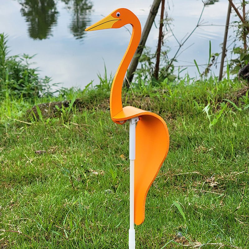Garden Spinning Bird Ornament Stainless Steel Body Swivel Hook