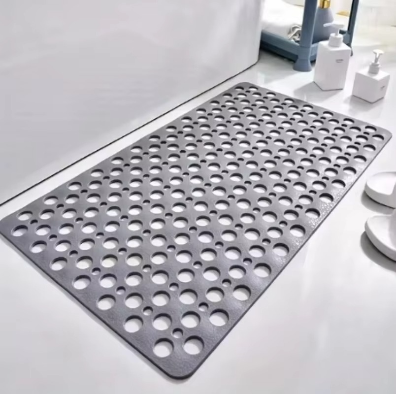 Textured Shower Mat Suction Cup Base With Drainage Holes