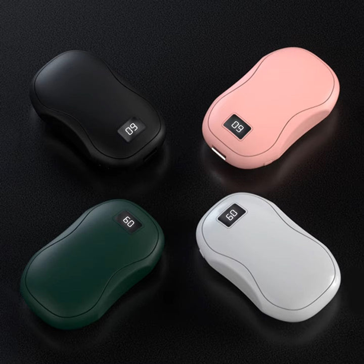 Portable Hand Warmer Power Bank with Digital Display Carbon Crystal
