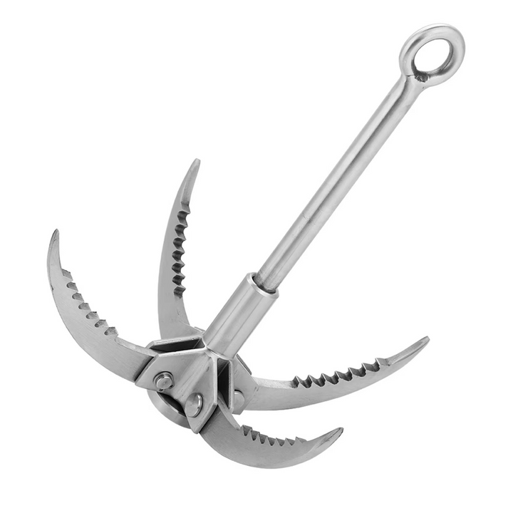 Folding Grappling Hook Steel Four Curved Prongs Heavy Duty
