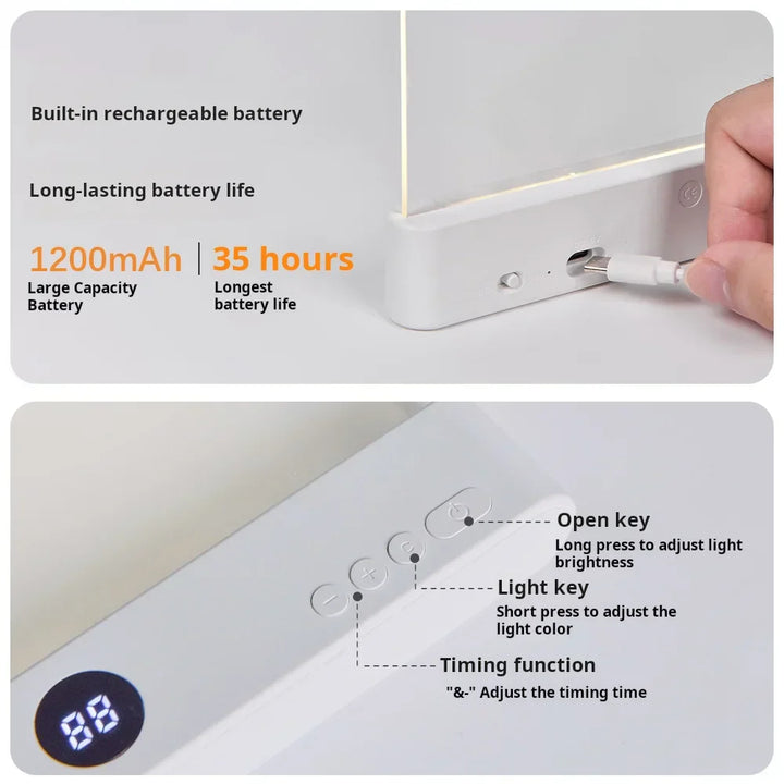 Rechargeable Clip-On Book with Flexible Neck and Soft LED