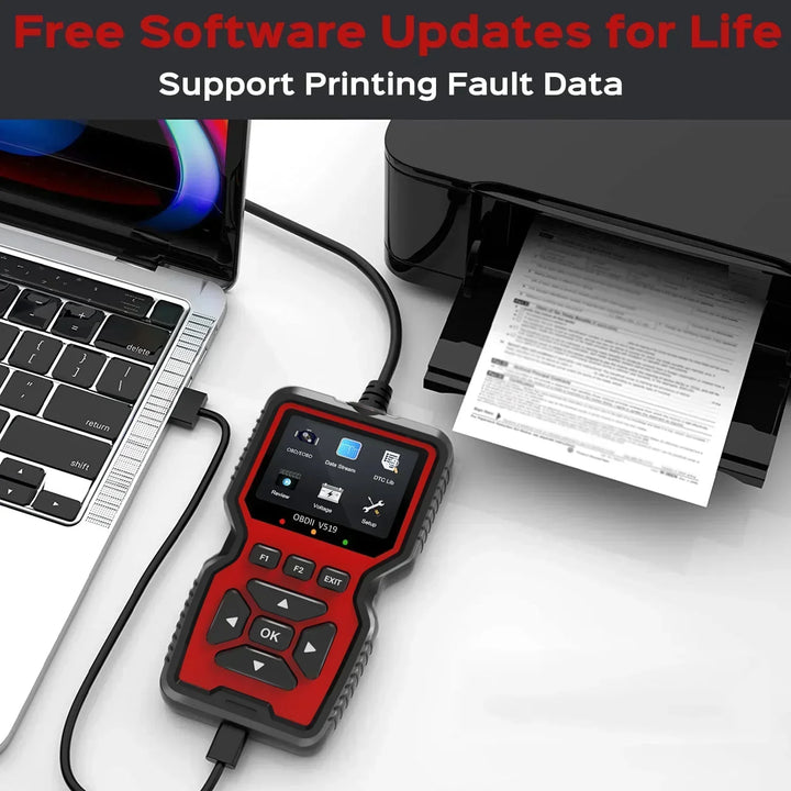 Diagnostic Code Reader with Live Data and Freeze Frame for Vehicles