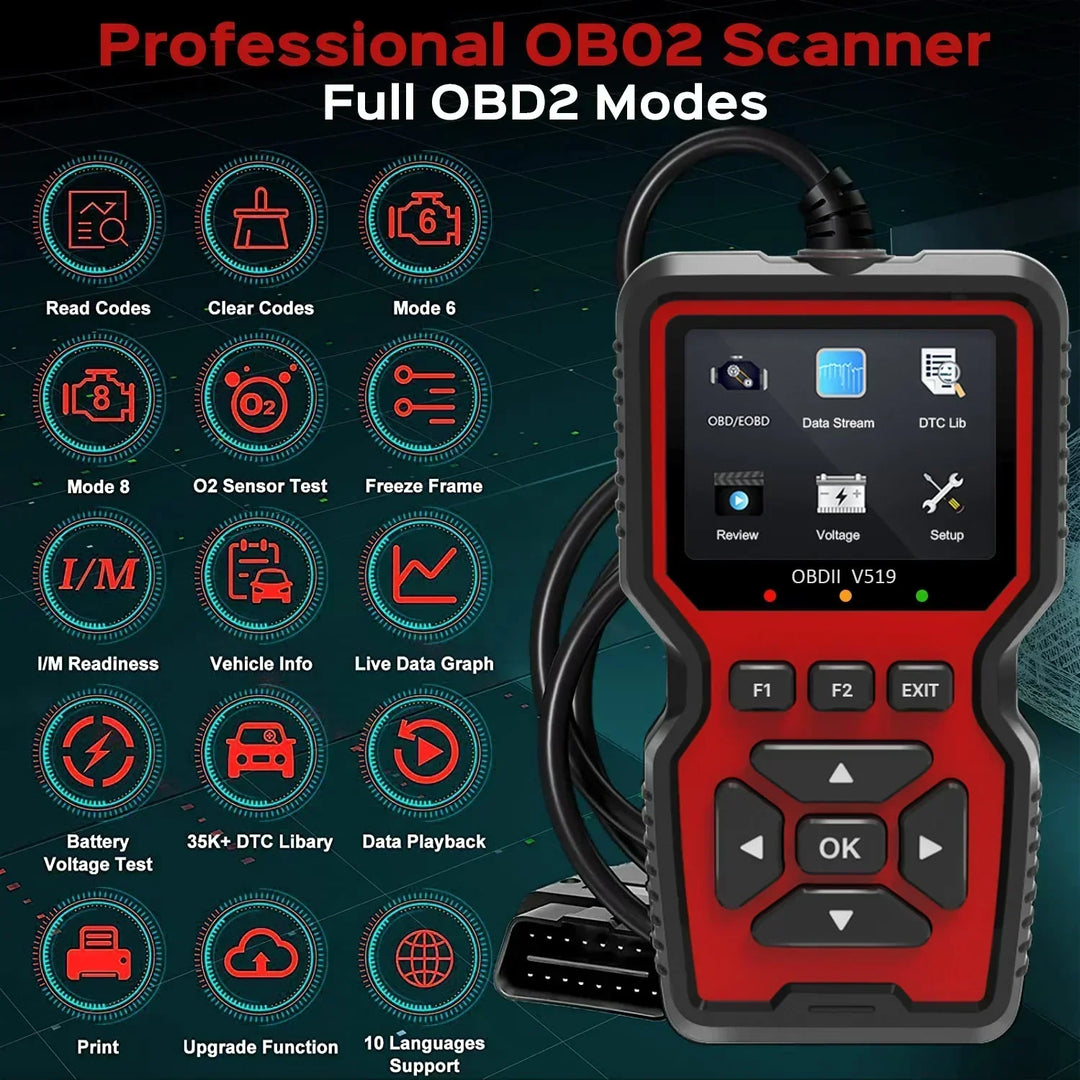 Diagnostic Code Reader with Live Data and Freeze Frame for Vehicles
