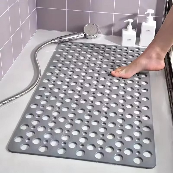 Textured Shower Mat Suction Cup Base With Drainage Holes - Lenila