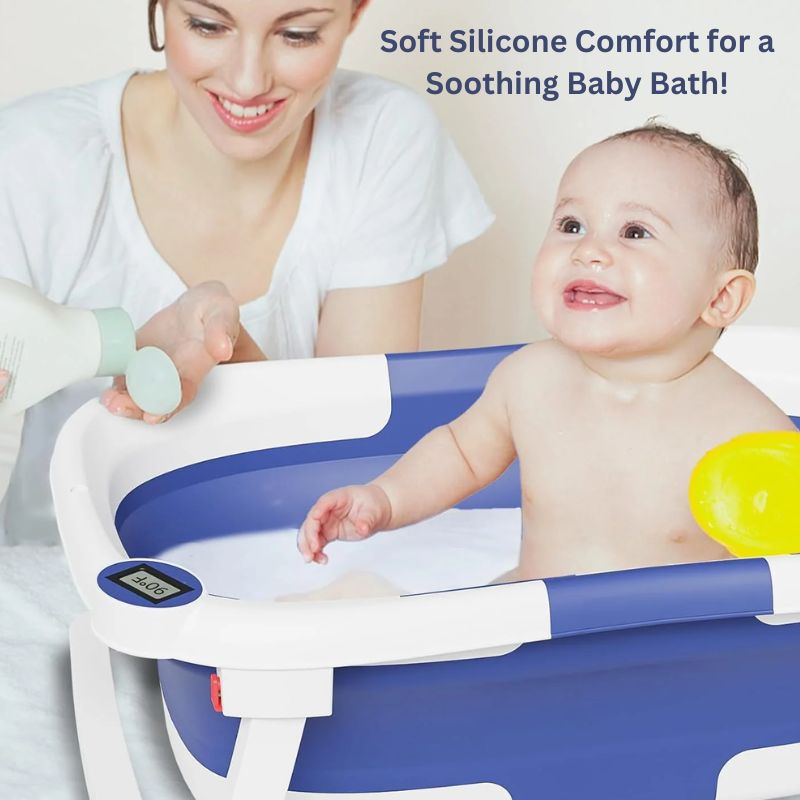 Baby Bath Tub with Thermometer Feature