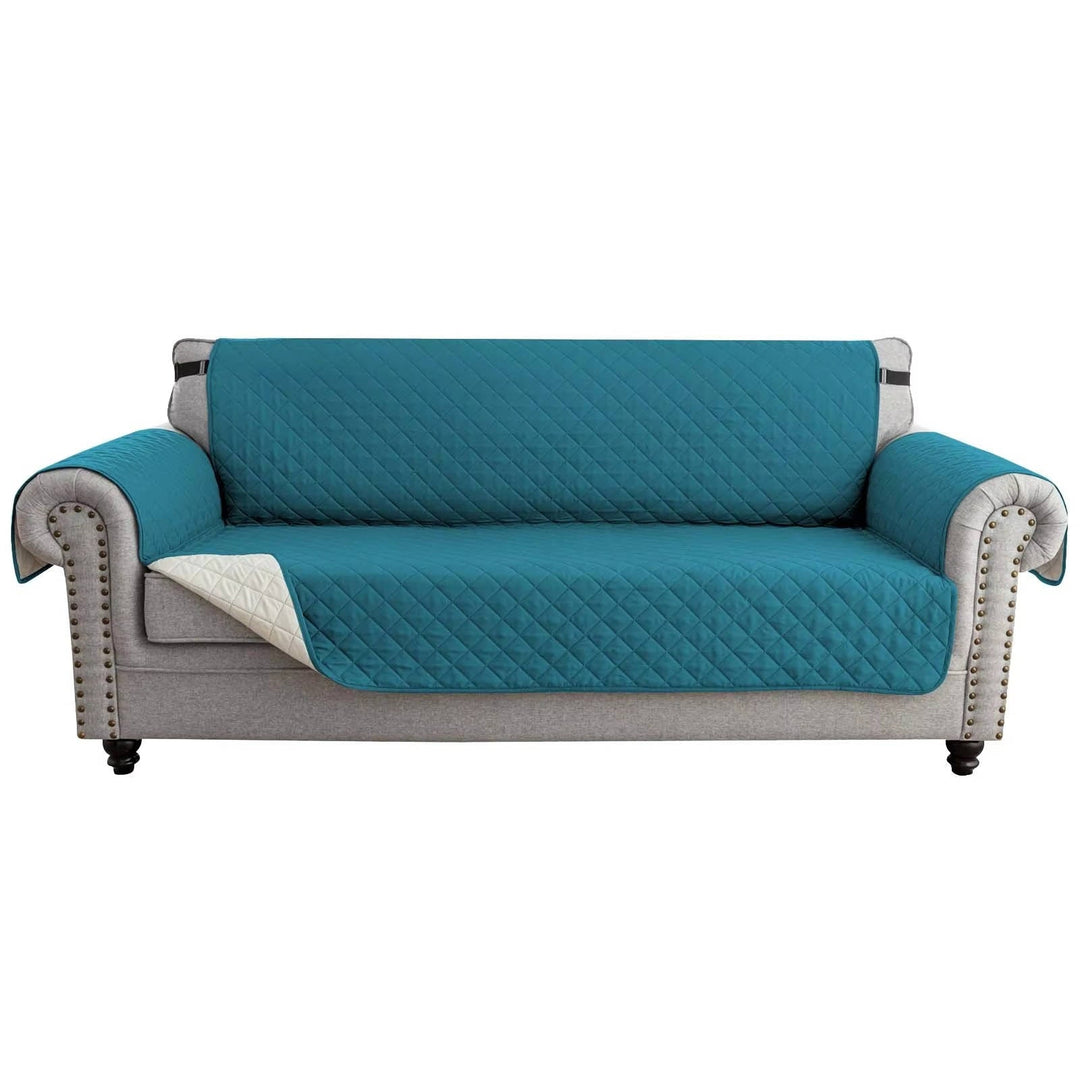 Reversible Sofa Cover Water Resistant Elastic Straps Pet Protector