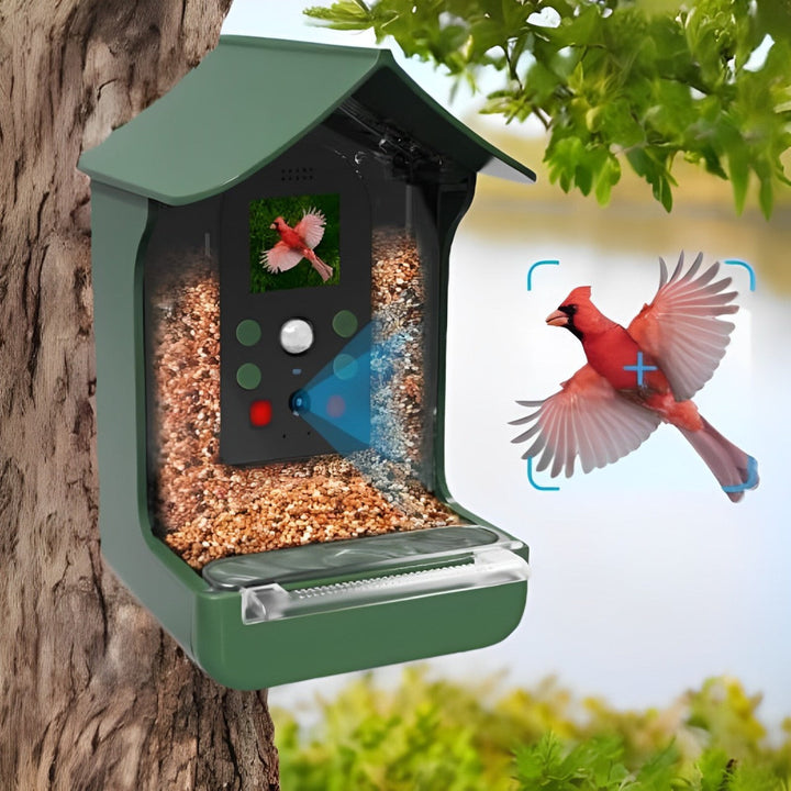 Smart Bird Feeder with PIR Motion Sensor and Automatic Capture - Lenila