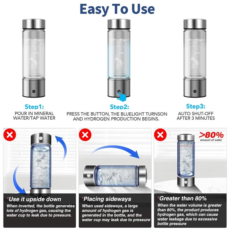 Insulated Water Bottle with Hydro Generator Feature