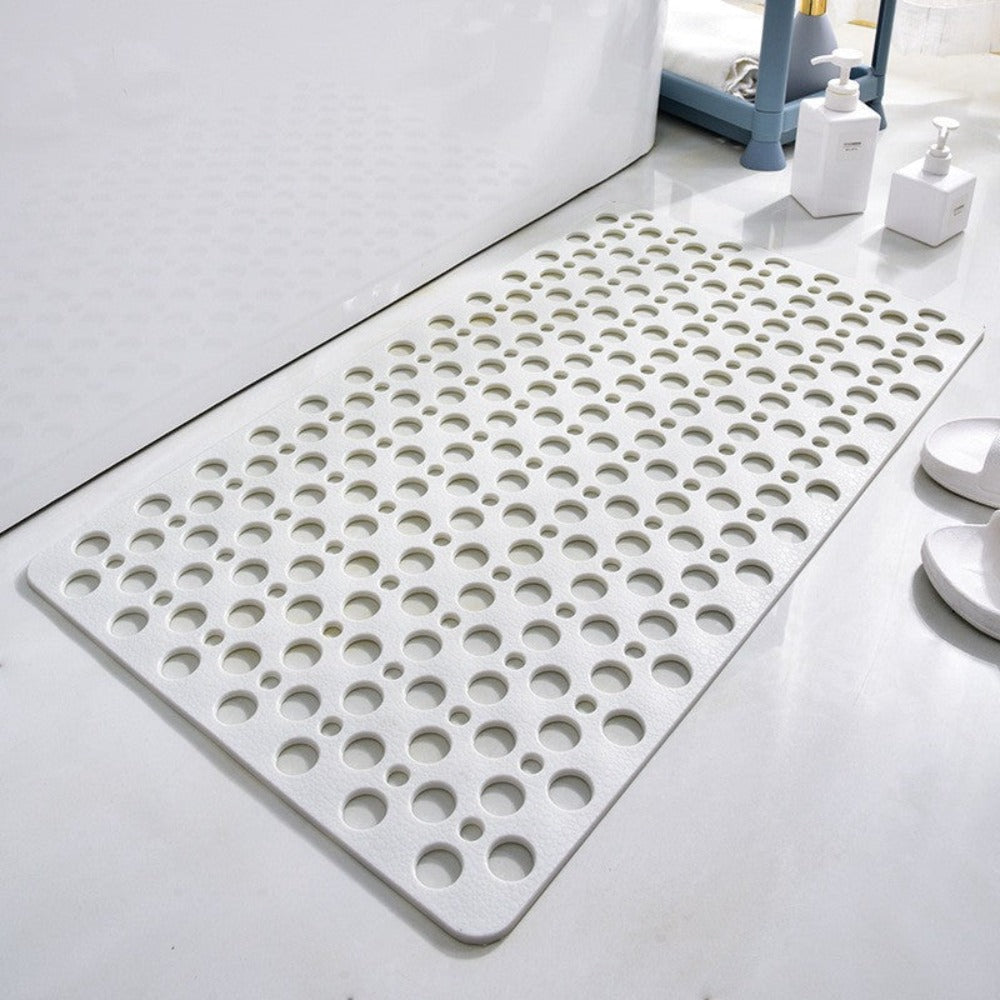Non-Slip Shower Mat with Suction Cups and Drainage Holes 16x28 Inch