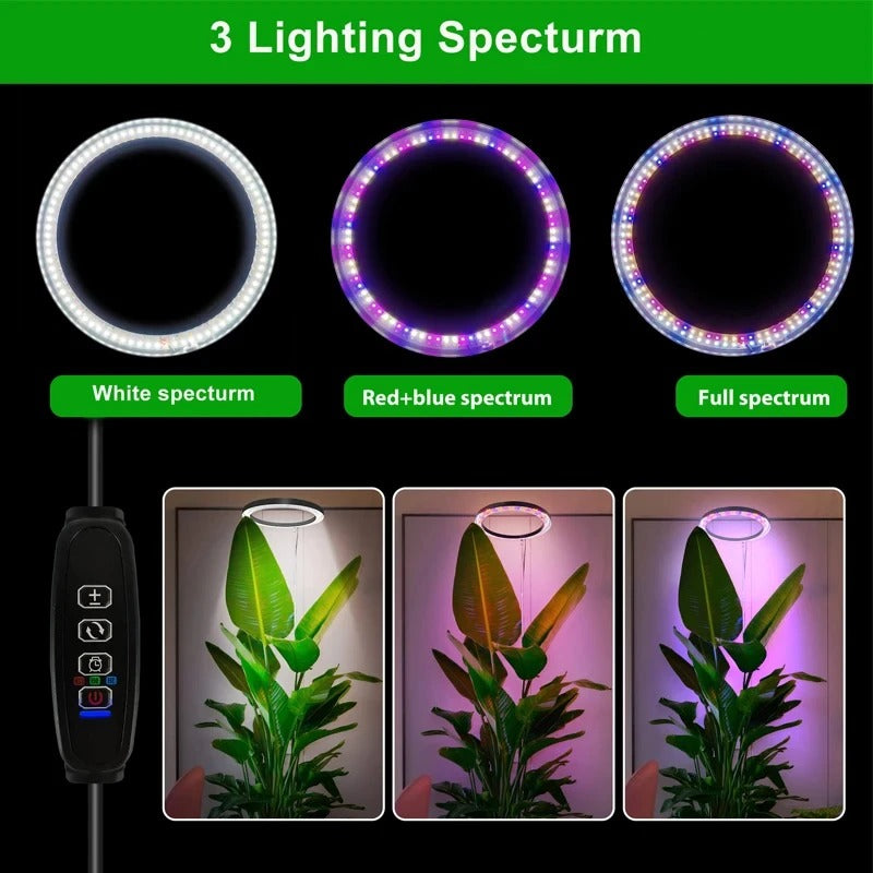 Full Spectrum LED Grow with Telescoping Stand Adjustable Brightness