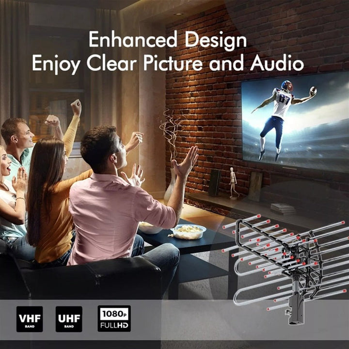 Outdoor TV Antenna with HD Signal Booster Long Range