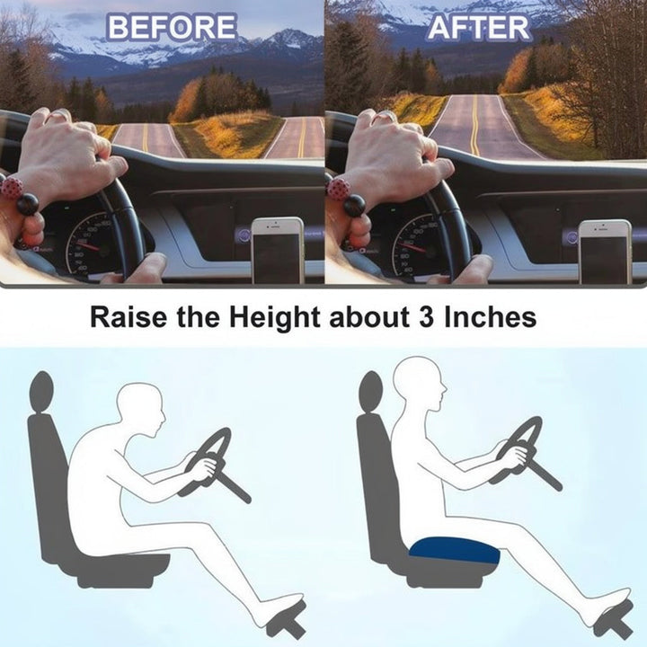Adult Booster Seat Cushion for Driving and Passenger Comfort