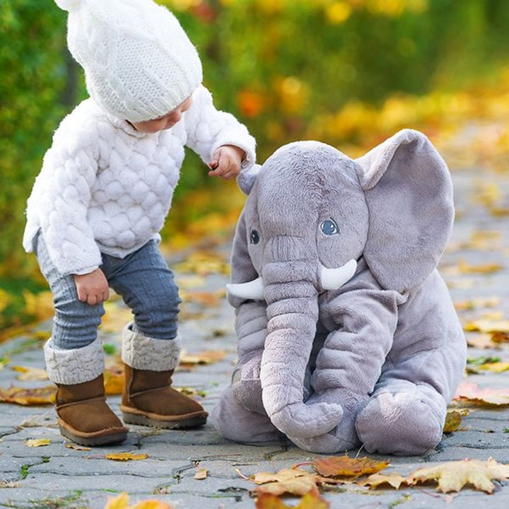 Kids Plush Elephant Pillow Soft Huggable Design