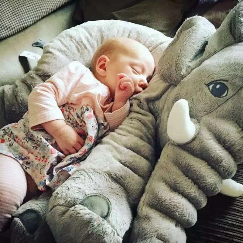 Kids Plush Elephant Pillow Soft Huggable Design