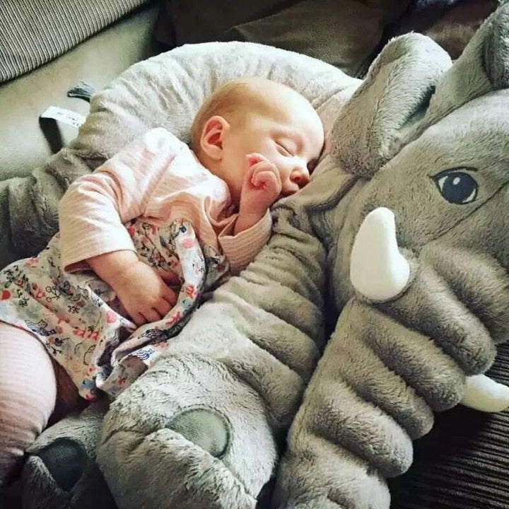 Kids Plush Elephant Pillow Soft Huggable Design