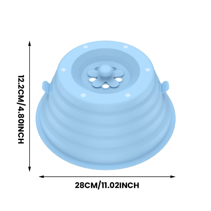 Collapsible Silicone Microwave Cover with Magnetic Storage and Steam