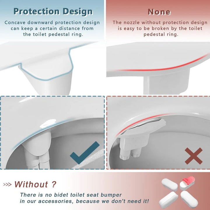 Ultra-Thin Toilet Bidet Attachment Slim Design