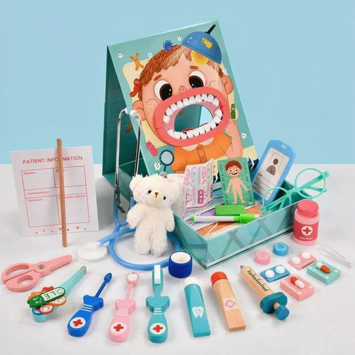 Childrens Dentist Kit Durable Plastic Medical Tools - Lenila