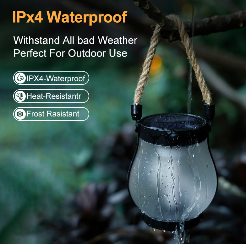 Solar Flame with Automatic Dusk Sensor Waterproof Flickering Effect