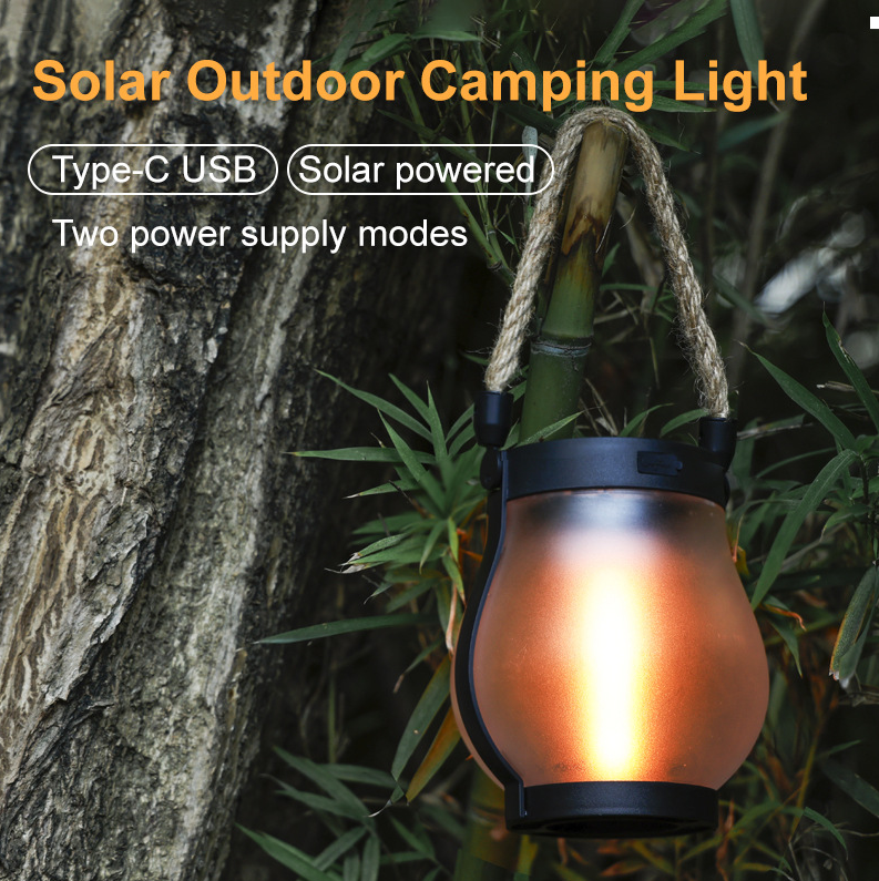 Solar Flame with Automatic Dusk Sensor Waterproof Flickering Effect
