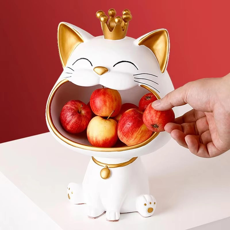 Decorative Storage Jar Ceramic Lucky Cat Figurine