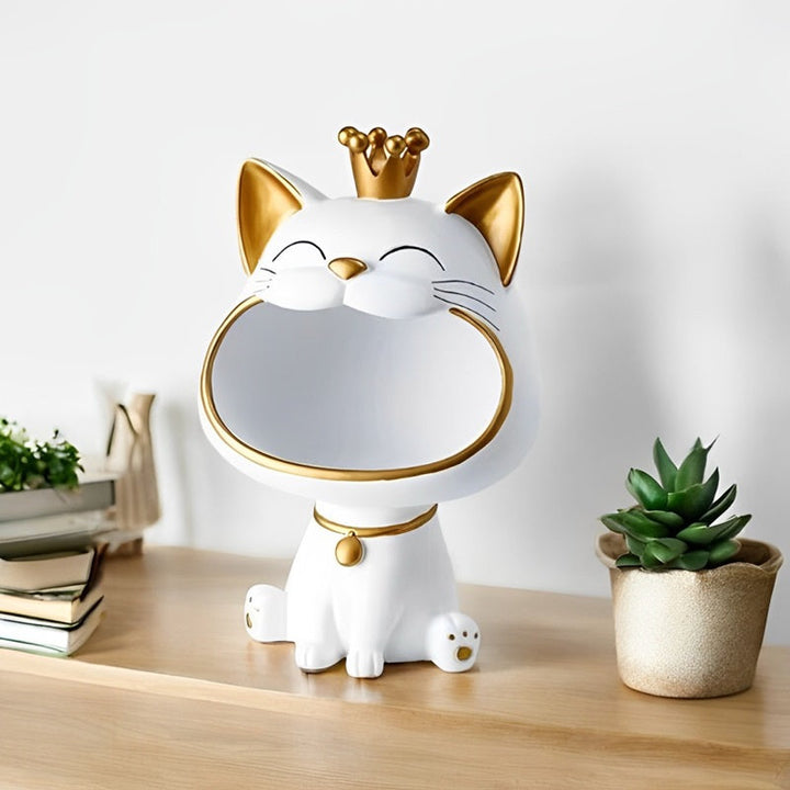 Decorative Storage Jar Ceramic Lucky Cat Figurine