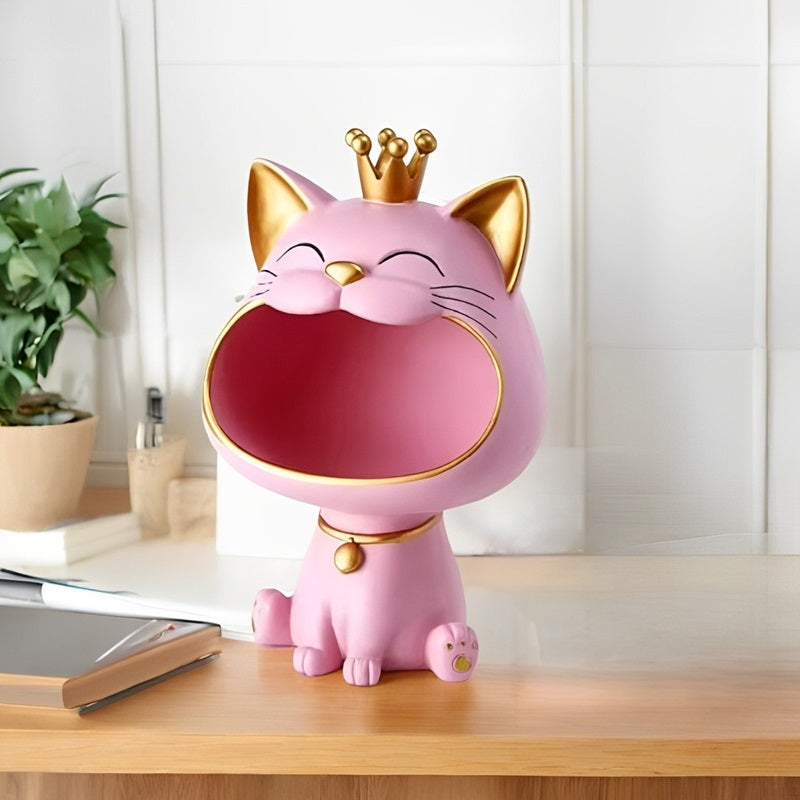 Decorative Storage Jar Ceramic Lucky Cat Figurine