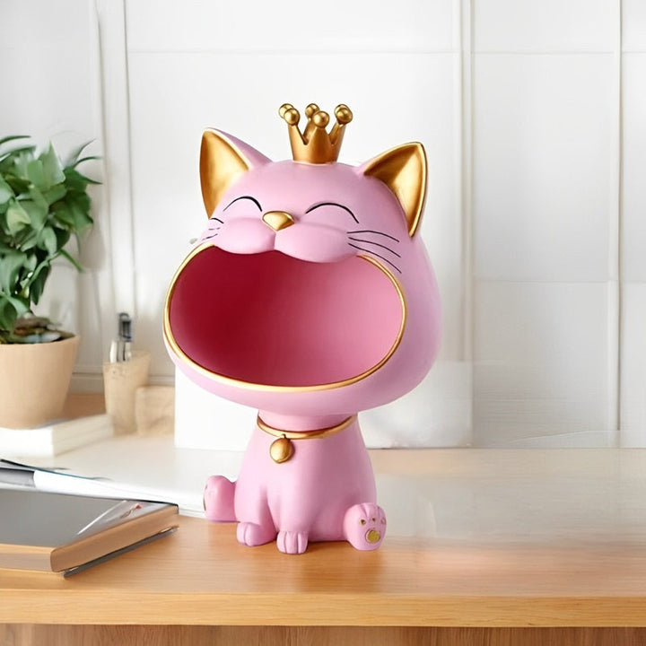 Decorative Storage Jar Ceramic Lucky Cat Figurine