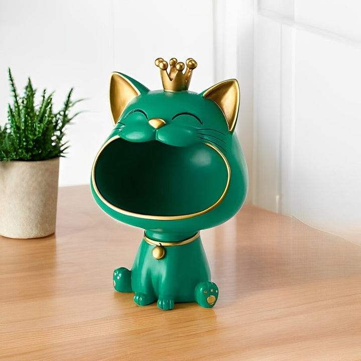 Decorative Storage Jar Ceramic Lucky Cat Figurine - Lenila