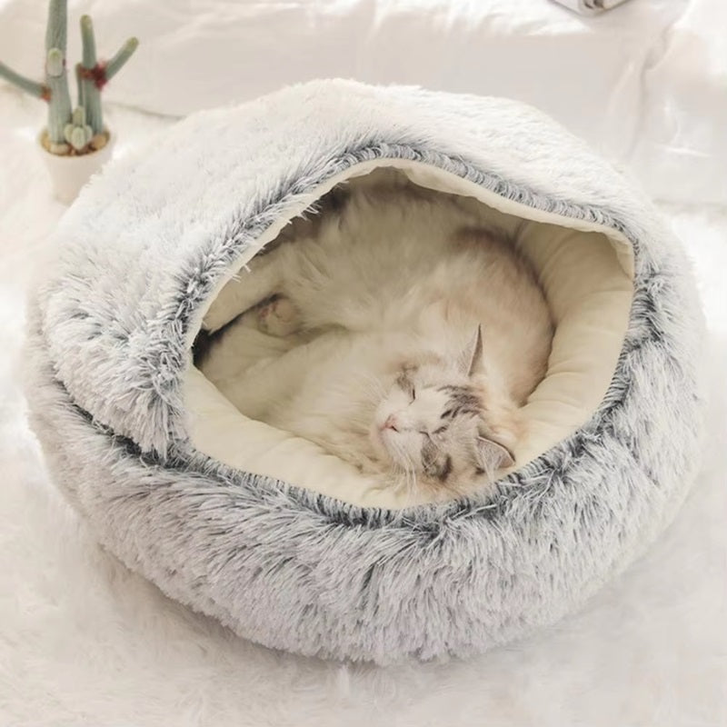 Pet Cave Bed Soft Plush Cozy Fit for Dogs and Cats