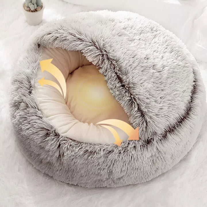 Pet Cave Bed Soft Plush Cozy Fit for Dogs and Cats