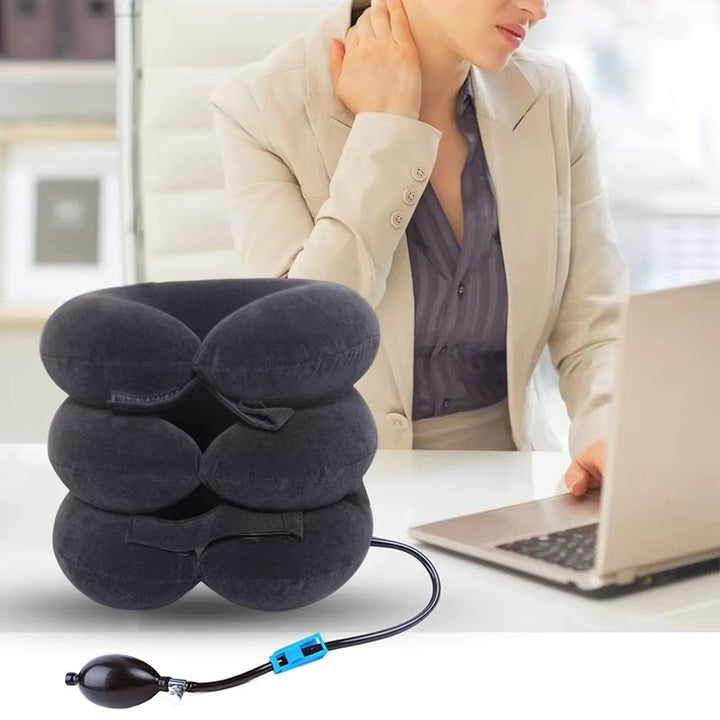 Inflatable Cervical Traction Neck Pillow Adjustable Support