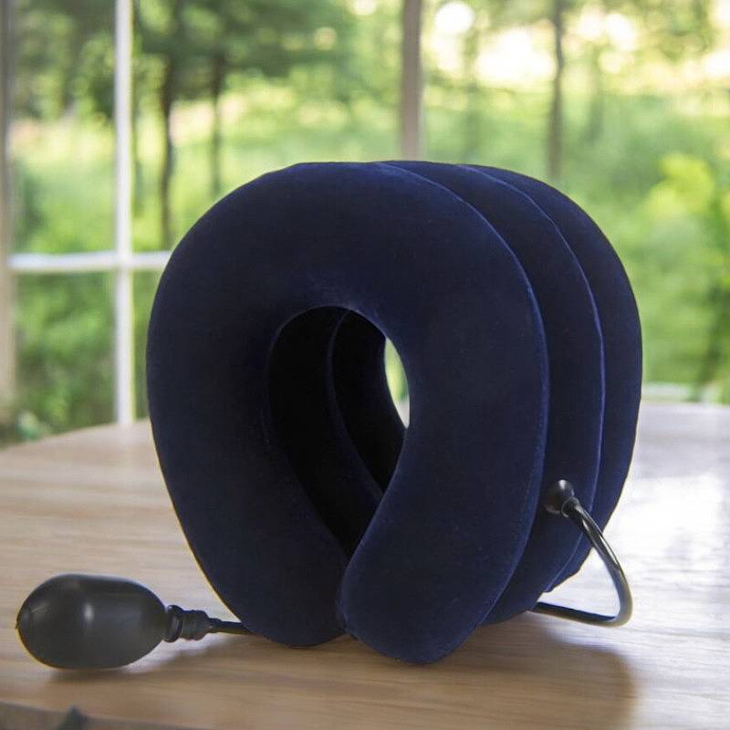 Inflatable Cervical Traction Neck Pillow Adjustable Support