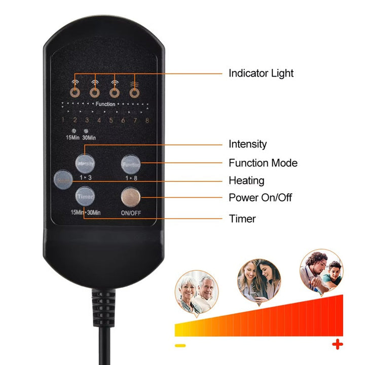 Electric Massage Chair Pad with Heat Therapy Portable Design