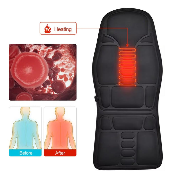 Electric Massage Chair Pad with Heat Therapy Portable Design