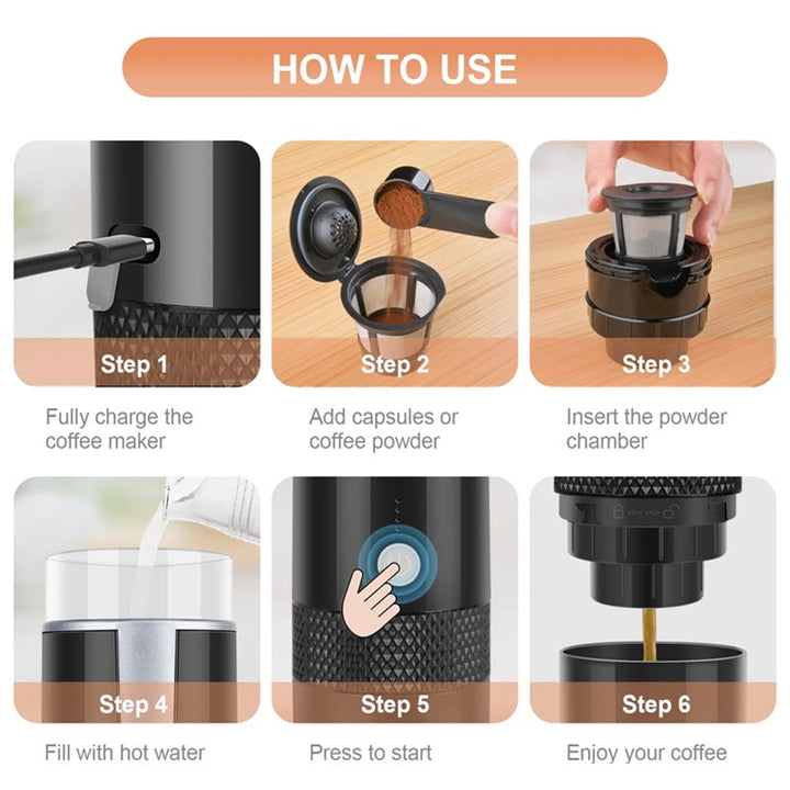 Portable Coffee Maker Compact Lightweight Design
