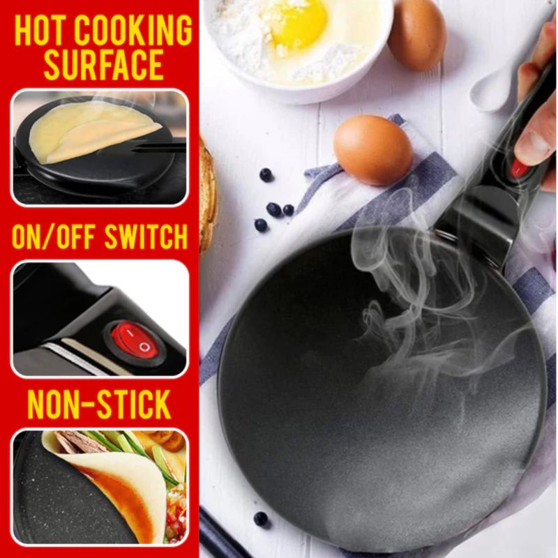 Electric Crepe Maker Non-Stick 8-Inch Cooking Appliance