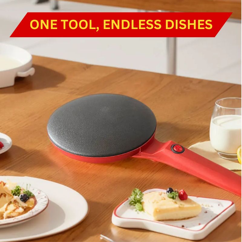 Electric Crepe Maker Non-Stick 8-Inch Cooking Appliance
