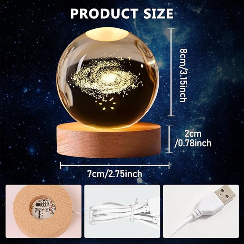 3D Crystal Ball LED Lamp Decorative
