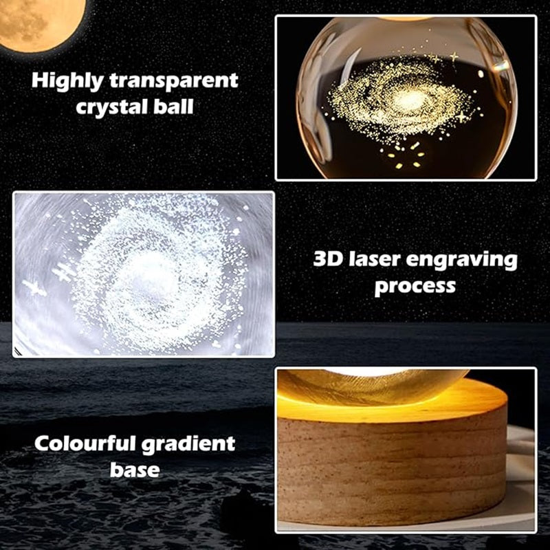 3D Crystal Ball LED Lamp Decorative